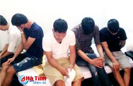 Hà Tĩnh: Bắt 5 thanh niên phê thuốc lắc tại khách sạn ở Thiên Cầm