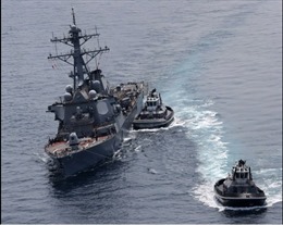 Mỹ-Nhật gấp rút tìm kiếm 7 thủy thủ tàu USS Fitzgerald mất tích sau vụ va chạm