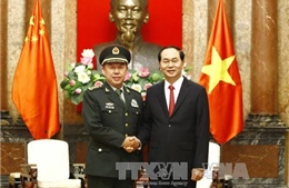 Chủ tịch nước tiếp Phó Chủ tịch Quân ủy Trung ương Trung Quốc Phạm Trường Long