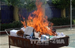 Thái Nguyên: Tiêu hủy tang vật vụ án vận chuyển trái phép chất ma túy