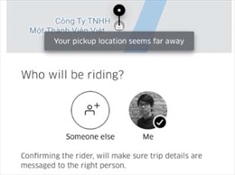 Uber ra mắt tính năng đặt xe cho người thân 	
