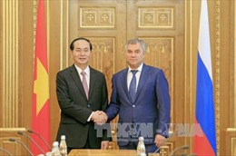 Chủ tịch nước Trần Đại Quang hội kiến Chủ tịch Duma Quốc gia Nga 