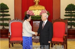 Tổng Bí thư Nguyễn Phú Trọng tiếp Chủ tịch Quốc hội Lào Pany Yathotou