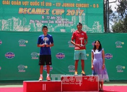 Việt Nam giành ngôi vô địch đơn nam Giải Quần vợt quốc tế trẻ U18 