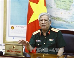 Thượng tướng Nguyễn Chí Vịnh tiếp Phó Tổng cục trưởng Tổng cục An ninh - Quân sự Myanmar