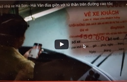 Lái xe nhà xe Hà Sơn Hải Vân ‘đùa giỡn với tử thần’ trên cao tốc Hà Nội – Lào Cai        