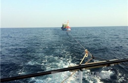 Nghệ An: Cứu nạn tàu cá hỏng máy thả trôi trên biển với 19 thuyền viên 