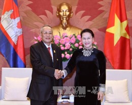 Chủ tịch Quốc hội tiếp Phó Chủ tịch thứ nhất Thượng viện Vương quốc Campuchia 
