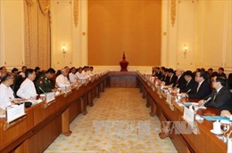 Tổng Bí thư Nguyễn Phú Trọng hội đàm với Tổng thống Myanmar Htin Kyaw 