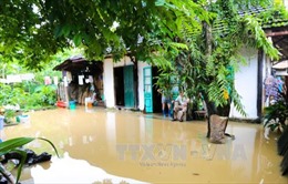 Mưa lớn gây ngập úng một số khu dân cư của thành phố Điện Biên Phủ 