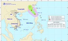 Áp thấp nhiệt đới mạnh lên thành bão Guchol gần Biển Đông