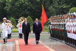 Chủ tịch nước Trần Đại Quang đón tiếp Tổng thống Ai Cập thăm Việt Nam