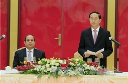Chủ tịch nước Trần Đại Quang chiêu đãi trọng thể Tổng thống Ai Cập Abdel Fattah Al Sisi 