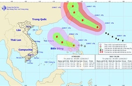 Bão TALIM di chuyển nhanh, áp thấp nhiệt đới khả năng mạnh lên thành bão