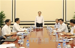 Chủ tịch nước Trần Đại Quang làm việc với Lãnh đạo Ủy ban Quốc gia APEC 2017 