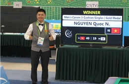 Nguyễn Quốc Nguyện giành HCV Billiards Carom 3 băng