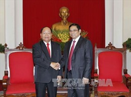 Trưởng ban Tổ chức Trung ương tiếp Bộ trưởng Bộ Nội vụ Lào 