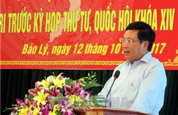 Phó Thủ tướng Phạm Bình Minh tiếp xúc cử tri tại Thái Nguyên