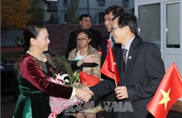 Chủ tịch Quốc hội gặp gỡ cán bộ ĐSQ và cộng đồng người Việt tại Kazakhstan 