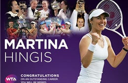 Huyền thoại quần vợt Thụy Sỹ Martina Hingis tuyên bố giải nghệ