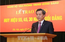 Trao Huy hiệu Đảng cho các đảng viên thuộc Đảng bộ Văn phòng Trung ương 