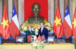 Chủ tịch nước Trần Đại Quang và Tổng thống Chile chủ trì họp báo chung 