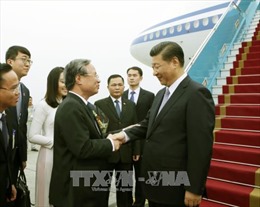 Hình ảnh Tổng Bí thư, Chủ tịch Trung Quốc Tập Cận Bình đến Hà Nội