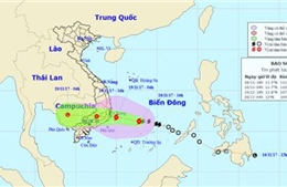 Ngày 19/11, bão số 14 sẽ đi vào đất liền các tỉnh Khánh Hòa, Ninh Thuận, Bình Thuận