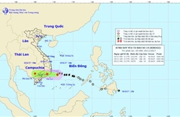 Bão số 14 suy yếu thành áp thấp nhiệt đới, đi vào đất liền Khánh Hòa - Bình Thuận
