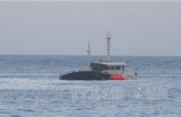 Giông lốc khiến một tàu cá bị chìm ở cửa biển Sa Cần, Quảng Ngãi