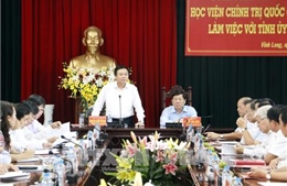 Học viện Chính trị Quốc gia Hồ Chí Minh làm việc với Tỉnh ủy Vĩnh Long 