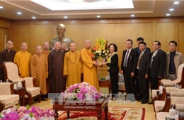 Trưởng ban Dân vận Trung ương tiếp đoàn đại biểu Giáo hội Phật giáo Việt Nam 