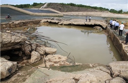 Hồ đập thủy lợi ở Quảng Trị bị xói lở nghiêm trọng 