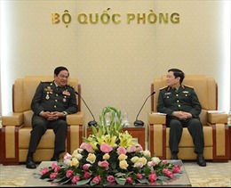 Đại tướng Ngô Xuân Lịch tiếp Đoàn Cựu chiến binh Campuchia và Lào