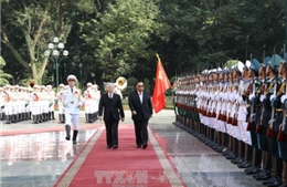 Lễ đón trọng thể Tổng Bí thư, Chủ tịch nước Lào Bounnhang Vorachith 