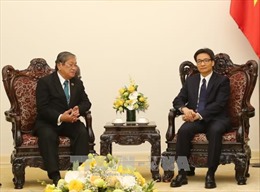 Phó Thủ tướng Vũ Đức Đam tiếp Bộ trưởng Bộ Thông tin Vương quốc Campuchia Khieu Kanharith
