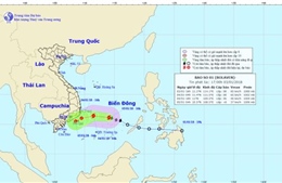 Bão số 1 tiến nhanh vào đất liền, Nam Bộ có mưa dông