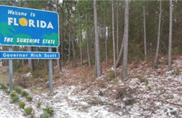 Mỹ: Bang Florida lần đầu có tuyết rơi sau gần 30 năm