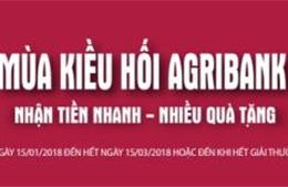 Khuyến mại Tết nguyên đán 2018 &#39;Mùa kiều hối Agribank, Nhận tiền nhanh - Nhiều quà tặng&#39;