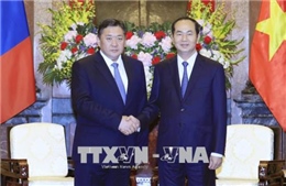 Chủ tịch nước Trần Đại Quang tiếp Chủ tịch Quốc hội Mông Cổ 