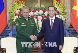 Chủ tịch nước Trần Đại Quang tiếp Bộ trưởng Bộ Quốc phòng Liên bang Nga 