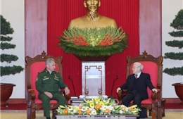 Tổng Bí thư Nguyễn Phú Trọng tiếp Bộ trưởng Quốc phòng Liên bang Nga Sergey Shoigu