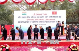 Thủ tướng dự lễ động thổ trụ sở mới Đại sứ quán Việt Nam tại Ấn Độ