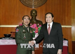 Tiếp đoàn Đại biểu cấp cao Bộ Tư lệnh cảnh vệ quân đội Hoàng gia Campuchia