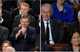 Xem clip sắc mặt thành viên hai đảng khi Tổng thống Trump đọc Thông điệp Liên bang