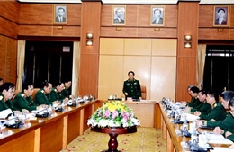 Đại tướng Ngô Xuân Lịch làm việc với Bộ Tổng Tham mưu 