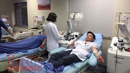Viện Huyết học- Truyền máu Trung ương đông đúc người hiến máu đầu năm
