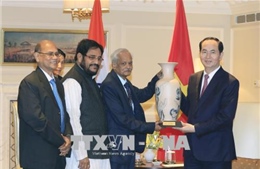 Chủ tịch nước Trần Đại Quang tiếp lãnh đạo các chính đảng Ấn Độ
