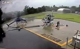 Video trực thăng vô tình dùng cánh quạt ‘xẻ nhau’ nát bươm