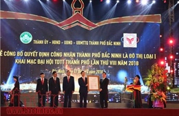 Trao quyết định công nhận thành phố Bắc Ninh là Đô thị loại I